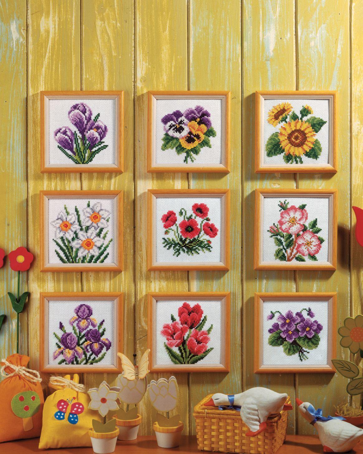 Stamped Cross stitch kit " Crocuses" 7510