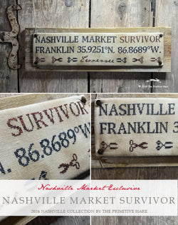 Nashville Survivor - Primitive Hare - Cross Stitch Pattern