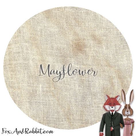 36 Count Linen - Mayflower - Fox and Rabbit, Fabric, The Crafty Grimalkin - A Cross Stitch Store