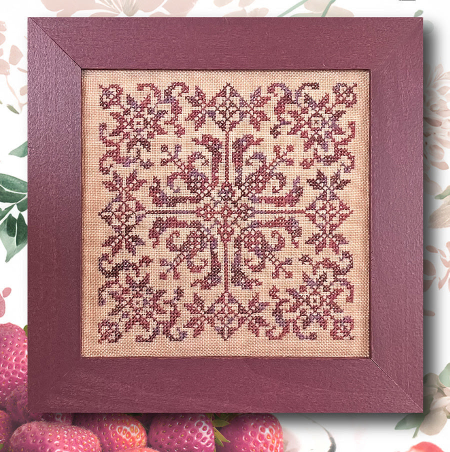 PRE-ORDER  Strawberry Square - Ink Circles - Cross Stitch Pattern, Needlecraft Patterns, Needlecraft Patterns, The Crafty Grimalkin - A Cross Stitch Store