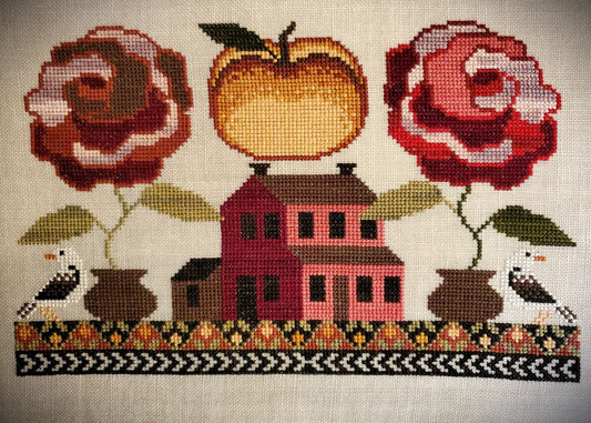 Seagulls Love Peaches - The Artsy Housewife - Cross Stitch Pattern, Needlecraft Patterns, The Crafty Grimalkin - A Cross Stitch Store