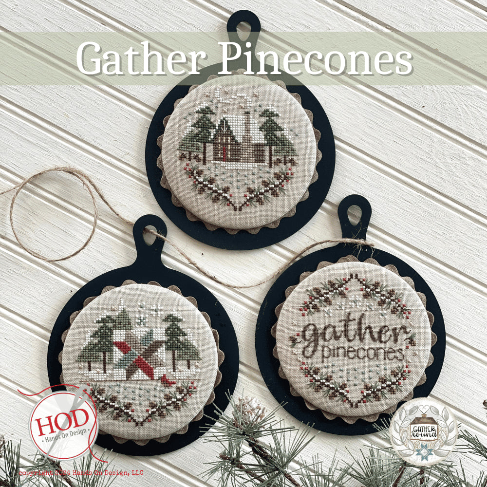 Gather Pinecones - Hands on Design - Cross Stitch Pattern