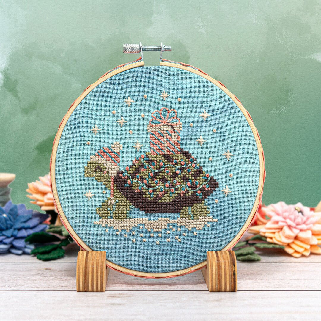 PREORDER Turtle Tidings Ornament - Counting Puddles - Cross Stitch Pattern, Needlecraft Patterns, The Crafty Grimalkin - A Cross Stitch Store