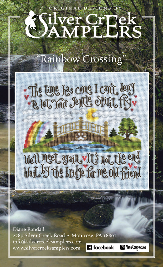 PRE-ORDER Rainbow Crossing - Silver Creek Samplers - Cross Stitch Pattern, Needlecraft Patterns, Needlecraft Patterns, The Crafty Grimalkin - A Cross Stitch Store