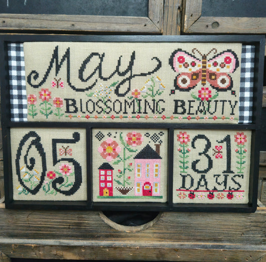 PREORDER May Blossoming Beauty - Quaint Rose Needearts - Cross Stitch Pattern, Needlecraft Patterns, The Crafty Grimalkin - A Cross Stitch Store