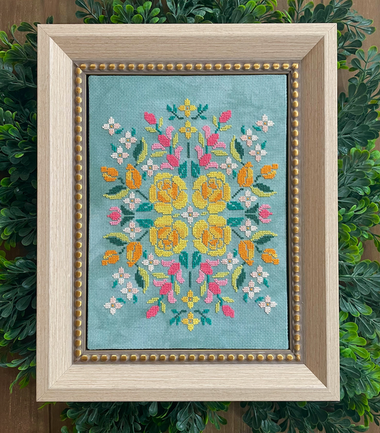 PREORDER Vintage Centerpiece and Bouquet - Petal Pusher - Cross Stitch Pattern, Needlecraft Patterns, The Crafty Grimalkin - A Cross Stitch Store