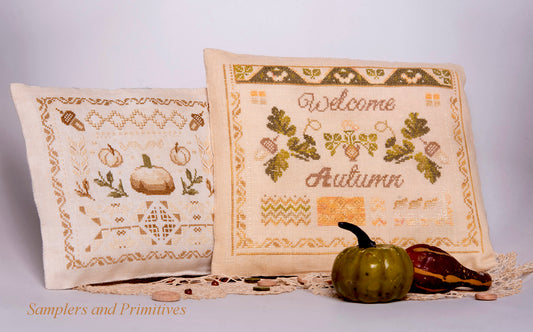 Welcome Autumn - Samplers and Primitives -  Cross Stitch Pattern