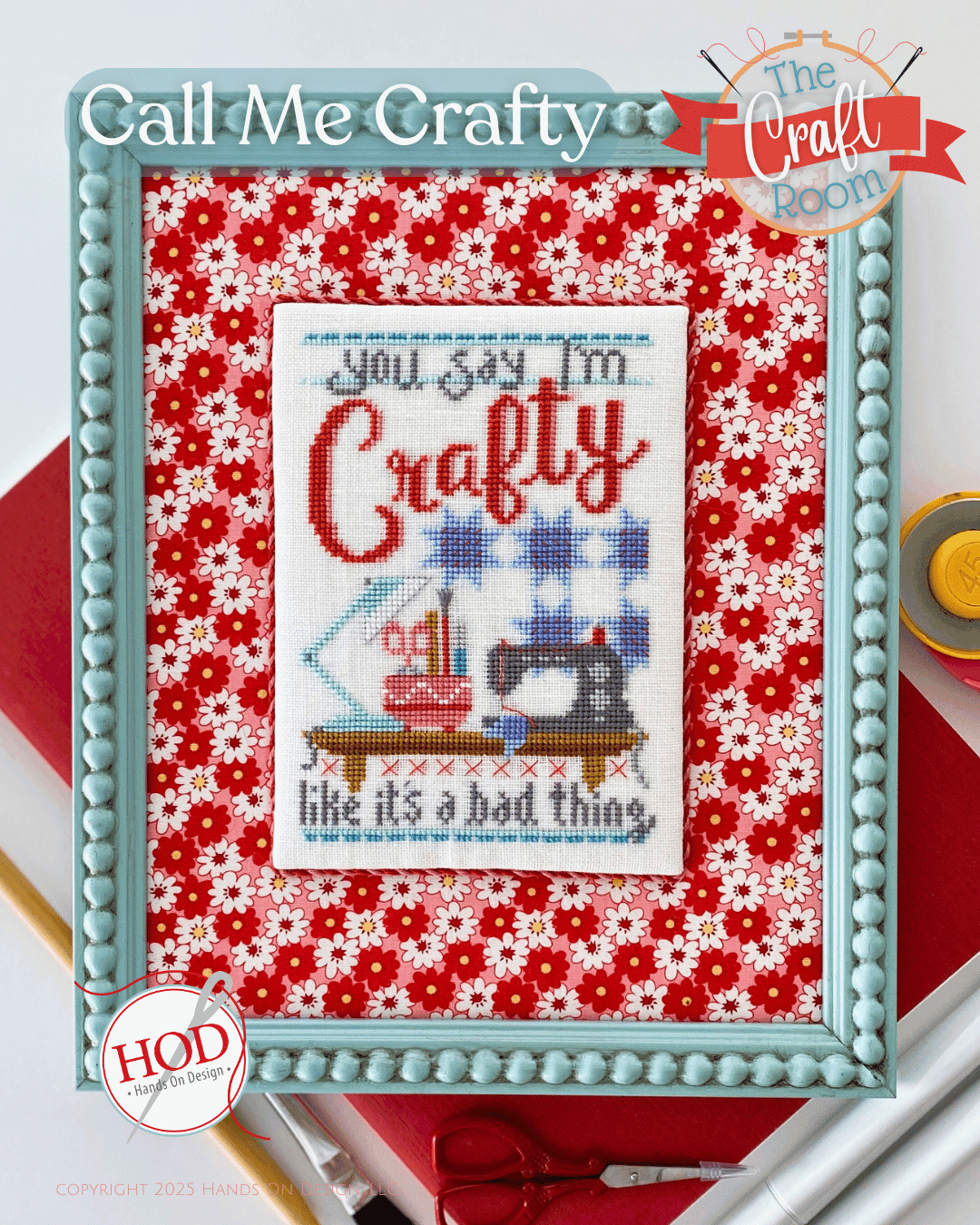 PREORDER Call Me Crafty - Hands on Design - Cross Stitch Pattern, Needlecraft Patterns, The Crafty Grimalkin - A Cross Stitch Store