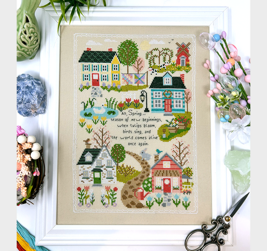 PREORDER Spring Traditions Sampler - Tiny Modernist - Cross Stitch Pattern, Needlecraft Patterns, The Crafty Grimalkin - A Cross Stitch Store