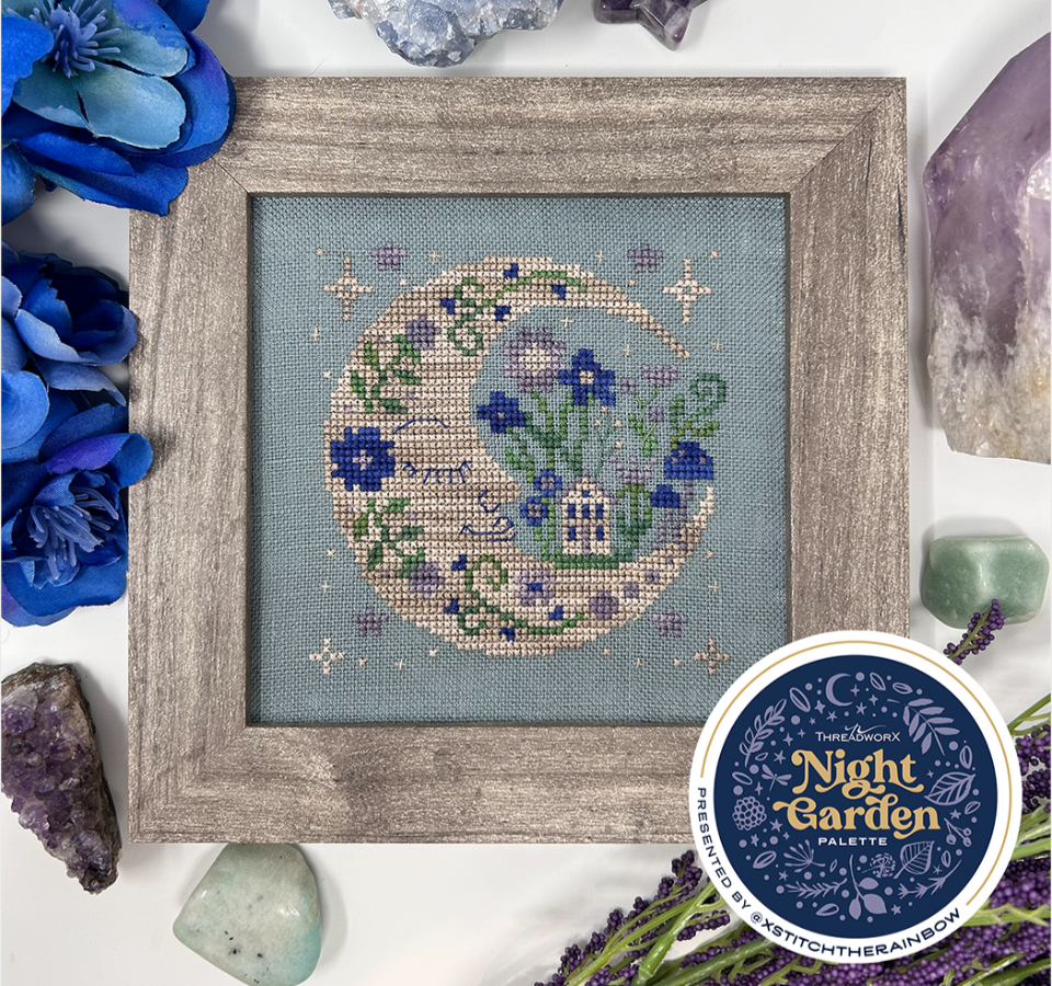 PREORDER Twilight Moon - Tiny Modernist - Cross Stitch Pattern, Needlecraft Patterns, The Crafty Grimalkin - A Cross Stitch Store