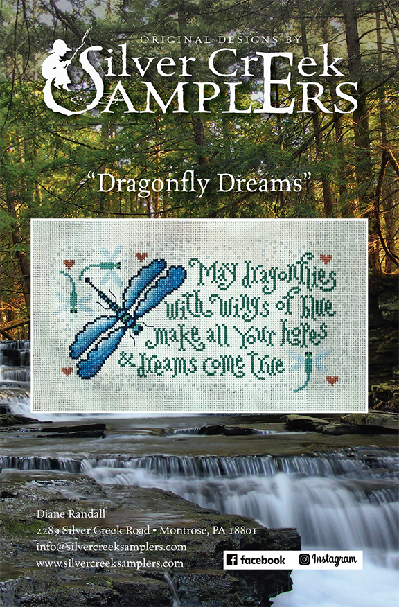 PREORDER Dragonfly Dreams - Silver Creek Samplers - Cross Stitch Pattern, Needlecraft Patterns, The Crafty Grimalkin - A Cross Stitch Store