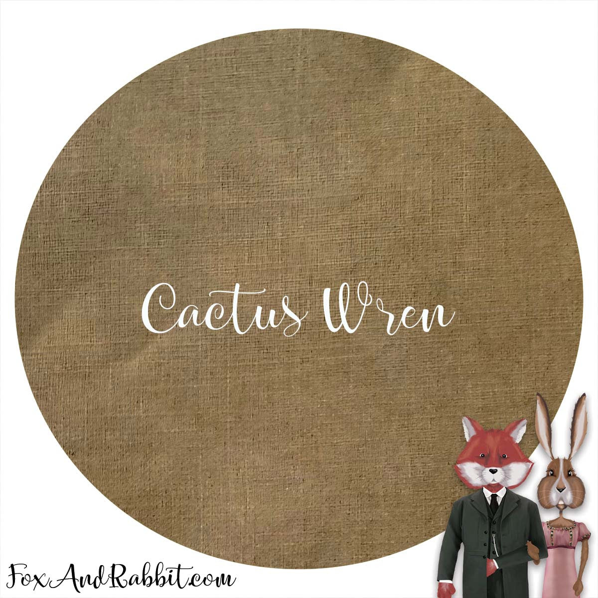 PREORDER - 16 Count Aida - Cactus Wren - Fox and Rabbit Designs, Fabric, The Crafty Grimalkin - A Cross Stitch Store