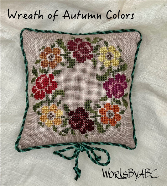 Wreath of Autumn Colors - Works by ABC - Cross Stitch Pattern