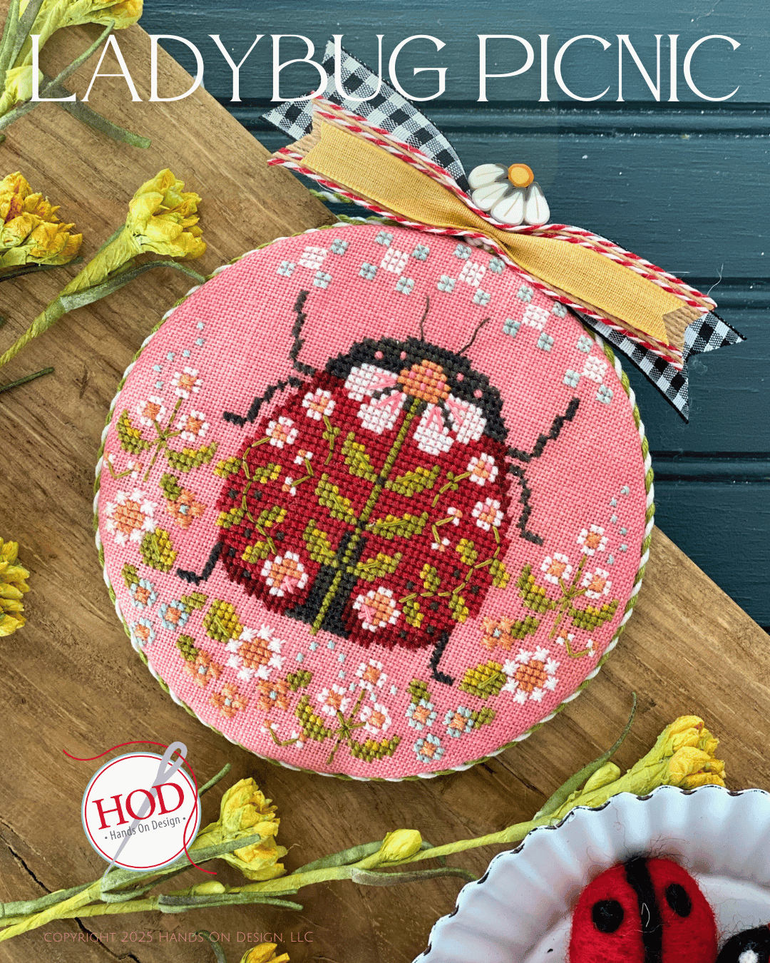 PREORDER Ladybug Picnic - Hands on Design - Cross Stitch Pattern, Needlecraft Patterns, The Crafty Grimalkin - A Cross Stitch Store