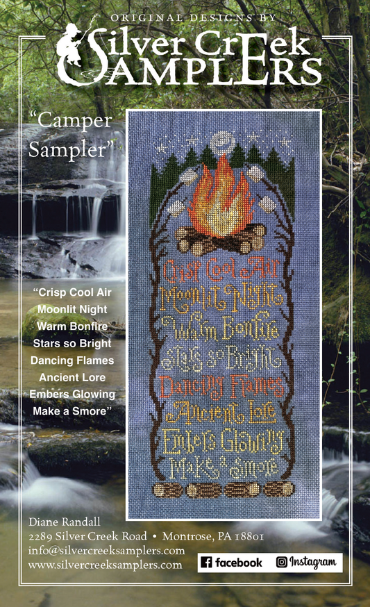 PRE-ORDER Camper Sampler - Silver Creek Samplers - Cross Stitch Pattern, Needlecraft Patterns, Needlecraft Patterns, The Crafty Grimalkin - A Cross Stitch Store