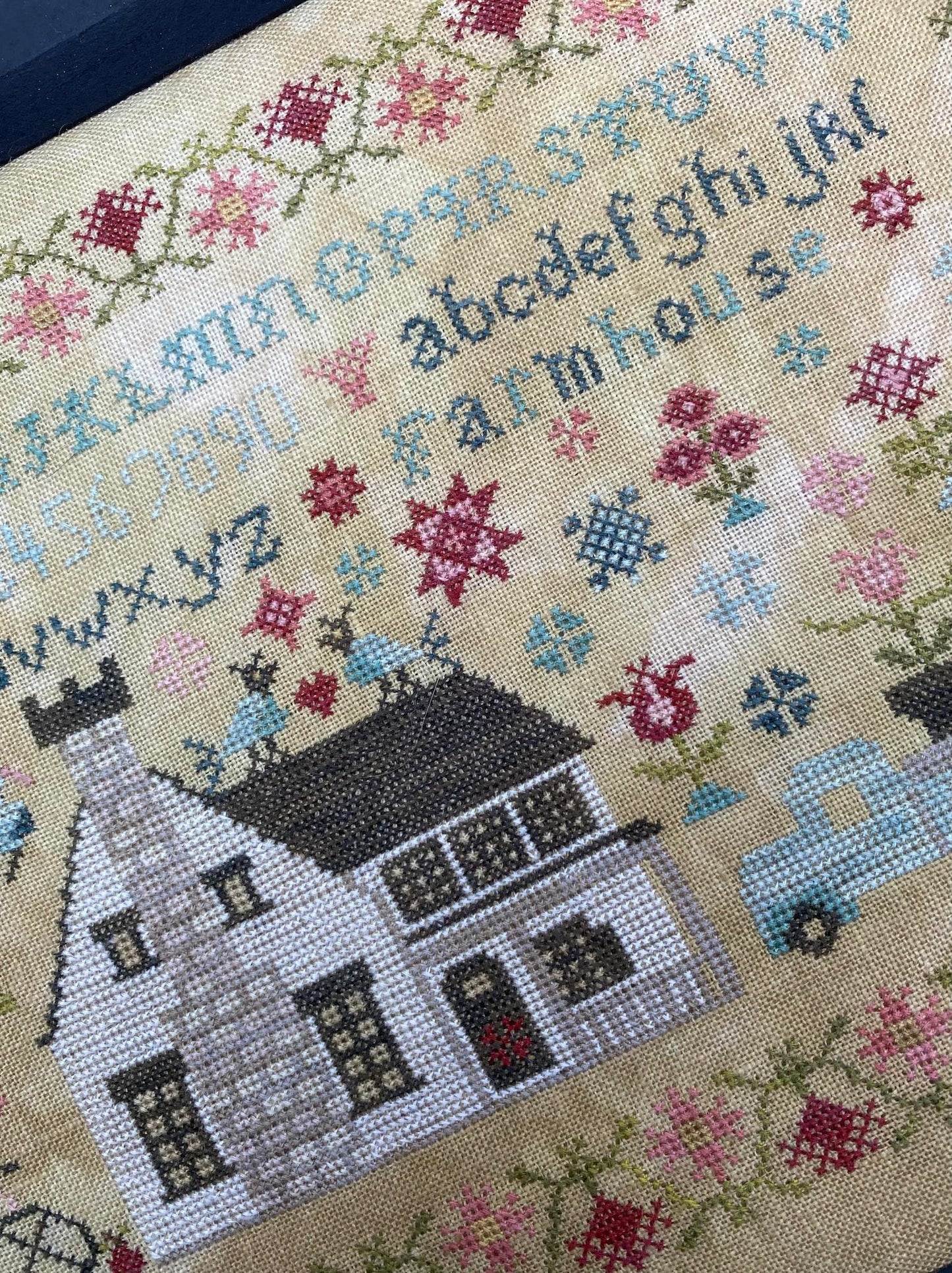 Vintage Farmhouse Sampler - Pansy Patch Quilts and Stitchery - Cross Stitch Pattern