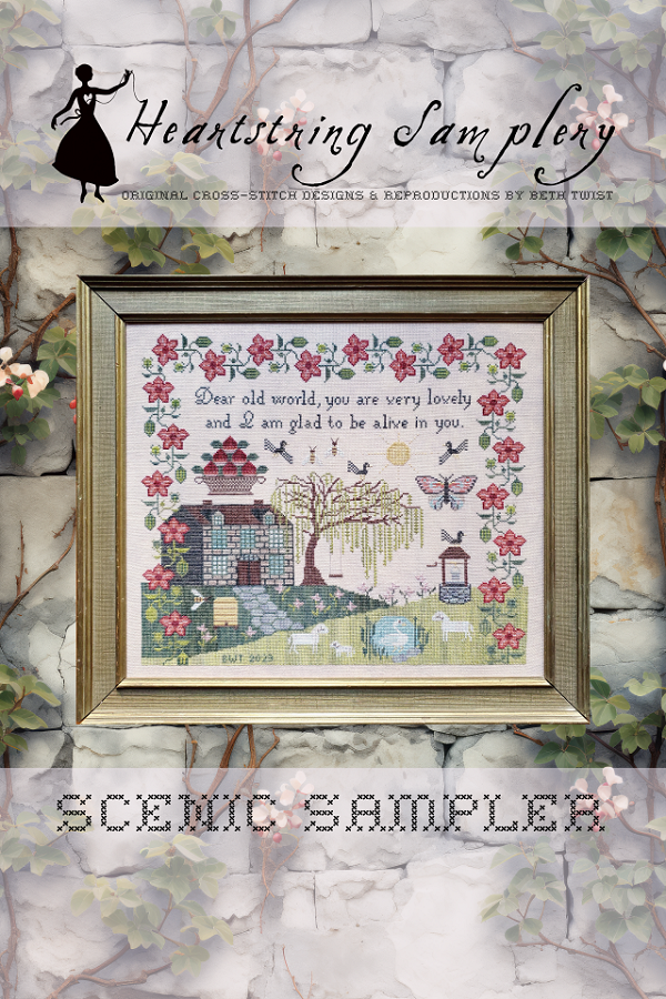 PRE-ORDER Scenic Sampler - Heartstring Samplery - Cross Stitch Pattern, Needlecraft Patterns, The Crafty Grimalkin - A Cross Stitch Store