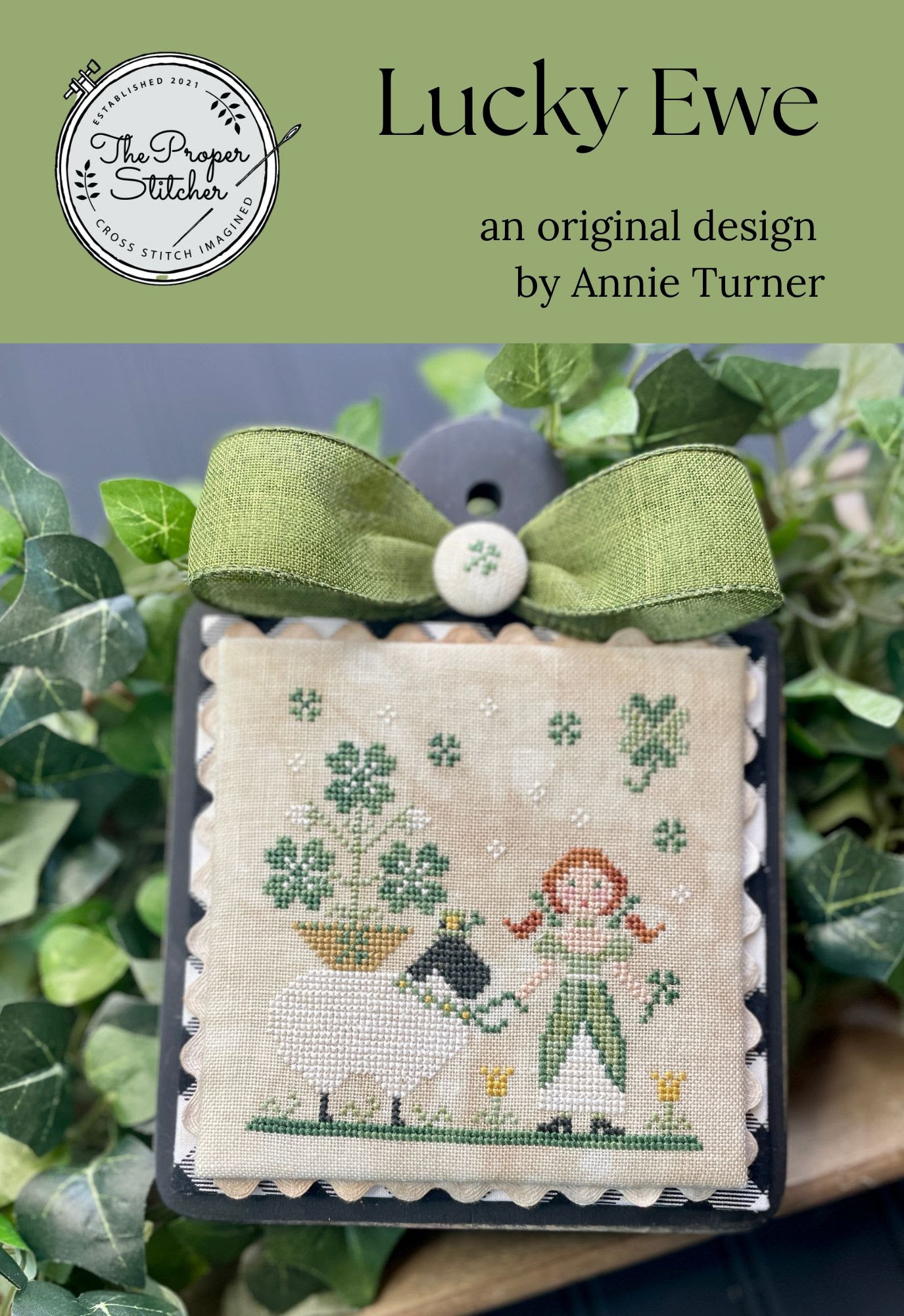 PRE-ORDER Lucky Ewe by The Proper Stitcher - Cross Stitch Pattern, Needlecraft Patterns, The Crafty Grimalkin - A Cross Stitch Store