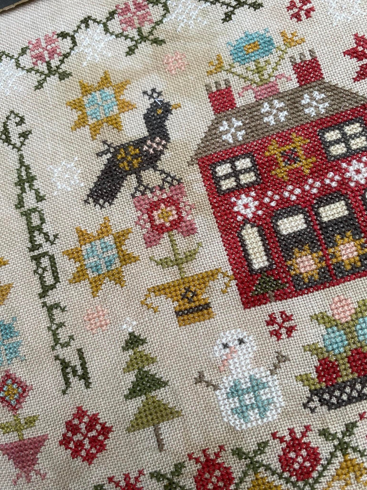 Winter Garden at Cranberry Manor - Pansy Patch Quilts and Stitchery - Cross Stitch Pattern