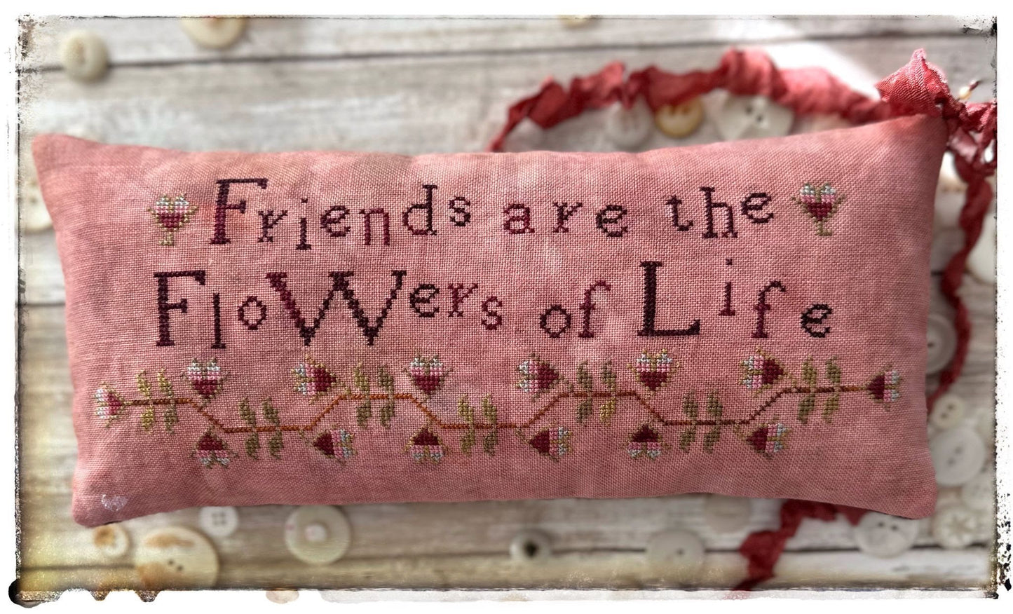 PRE-ORDER Friends are Flowers - Lucy Beam Love in Stitches - Cross Stitch Pattern, Needlecraft Patterns, The Crafty Grimalkin - A Cross Stitch Store