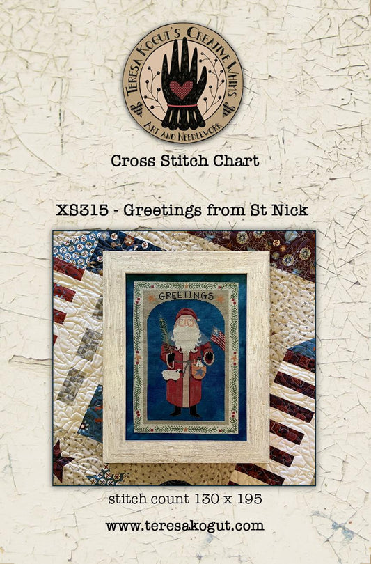 Greetings from St Nick - Teresa Kogut - Cross Stitch Pattern