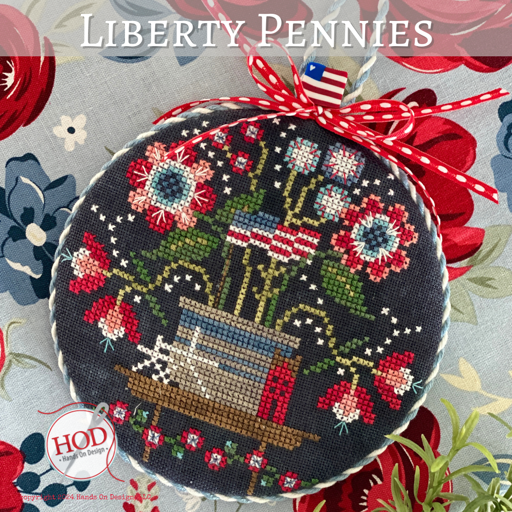 PRE-ORDER Liberty Pennies - Hands on Design - Cross Stitch, Needlecraft Patterns, Needlecraft Patterns, The Crafty Grimalkin - A Cross Stitch Store