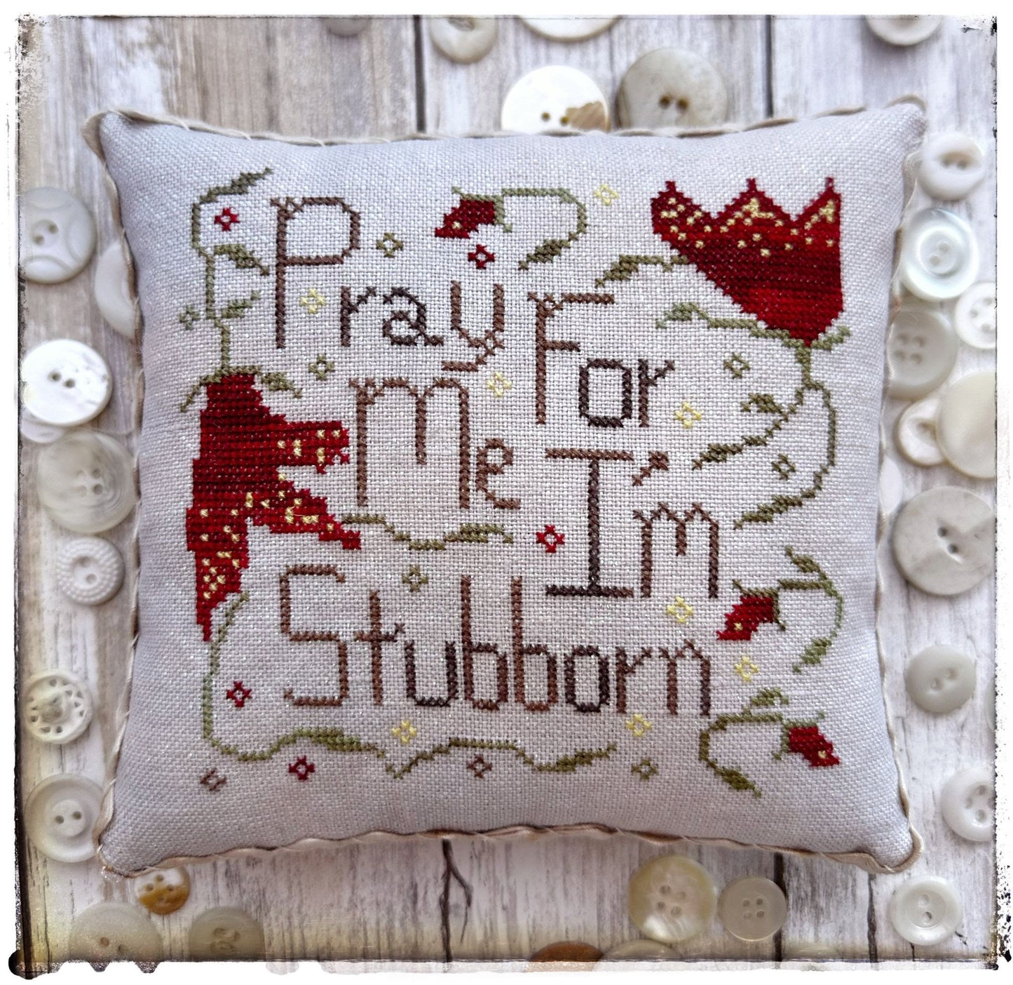 PRE-ORDER Stubborn - Lucy Beam Love in Stitches - Cross Stitch Pattern, Needlecraft Patterns, The Crafty Grimalkin - A Cross Stitch Store