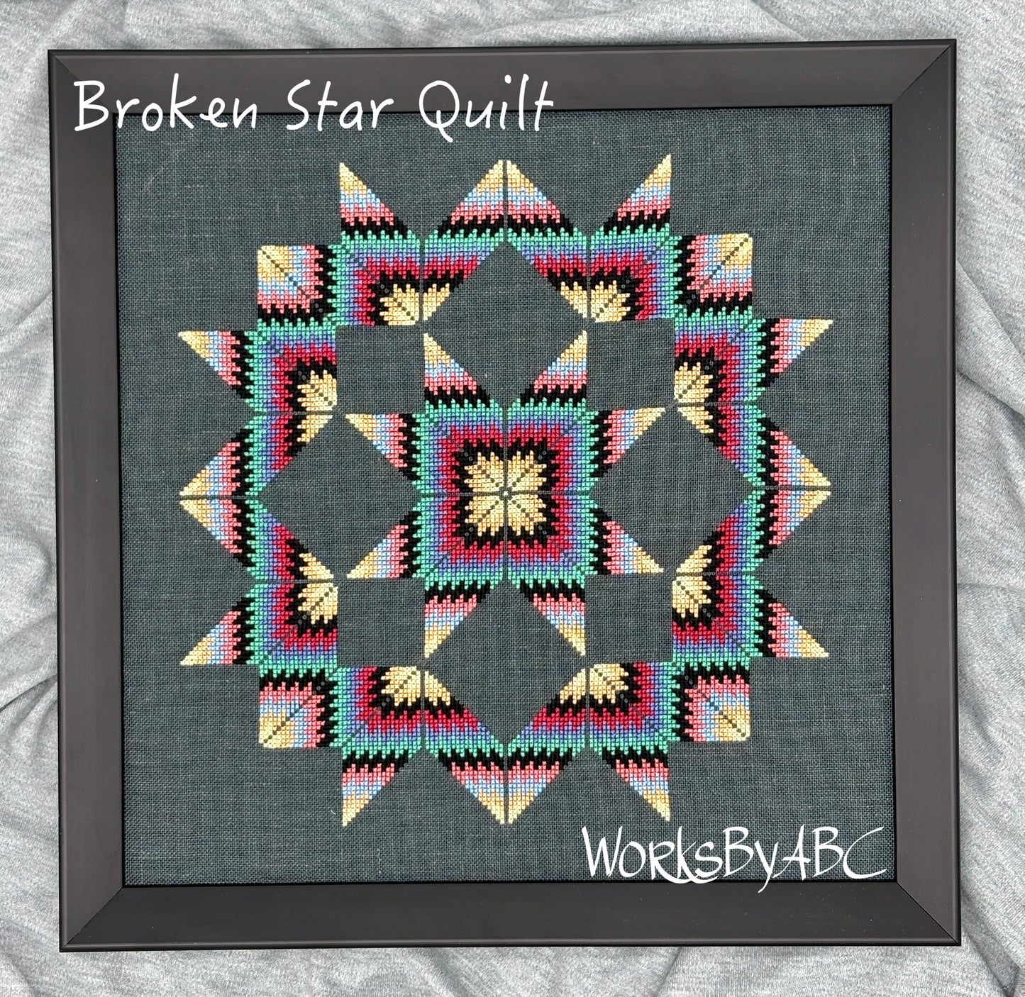 PREORDER Broken Star Quilt -  Works by ABC - Cross Stitch Pattern, Needlecraft Patterns, The Crafty Grimalkin - A Cross Stitch Store