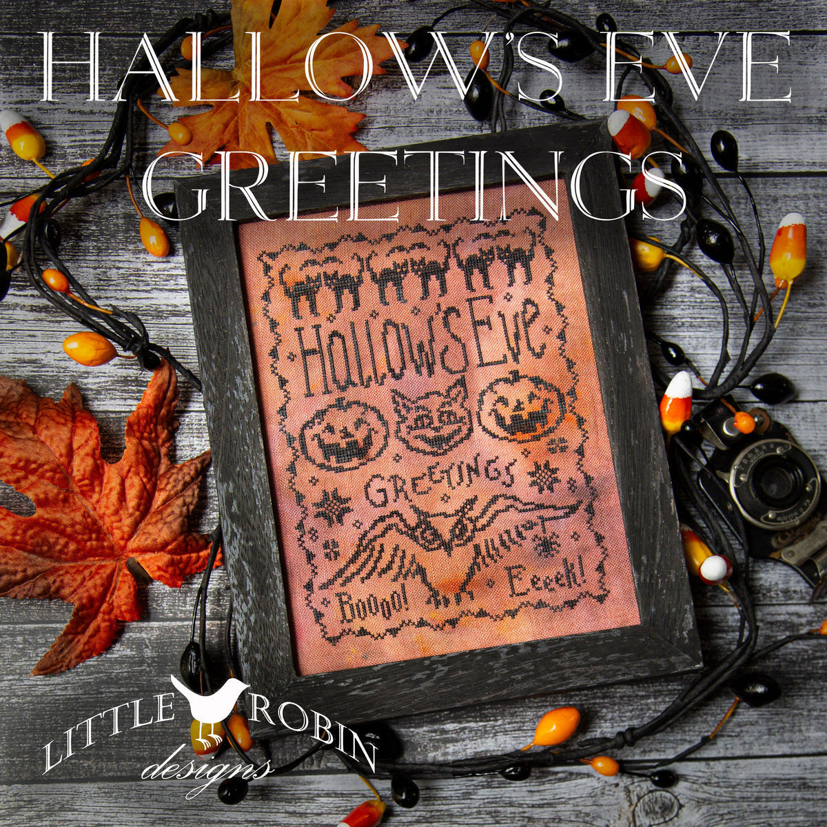 Hallow's Eve Greetings - Little Robin Designs - Cross Stitch Pattern