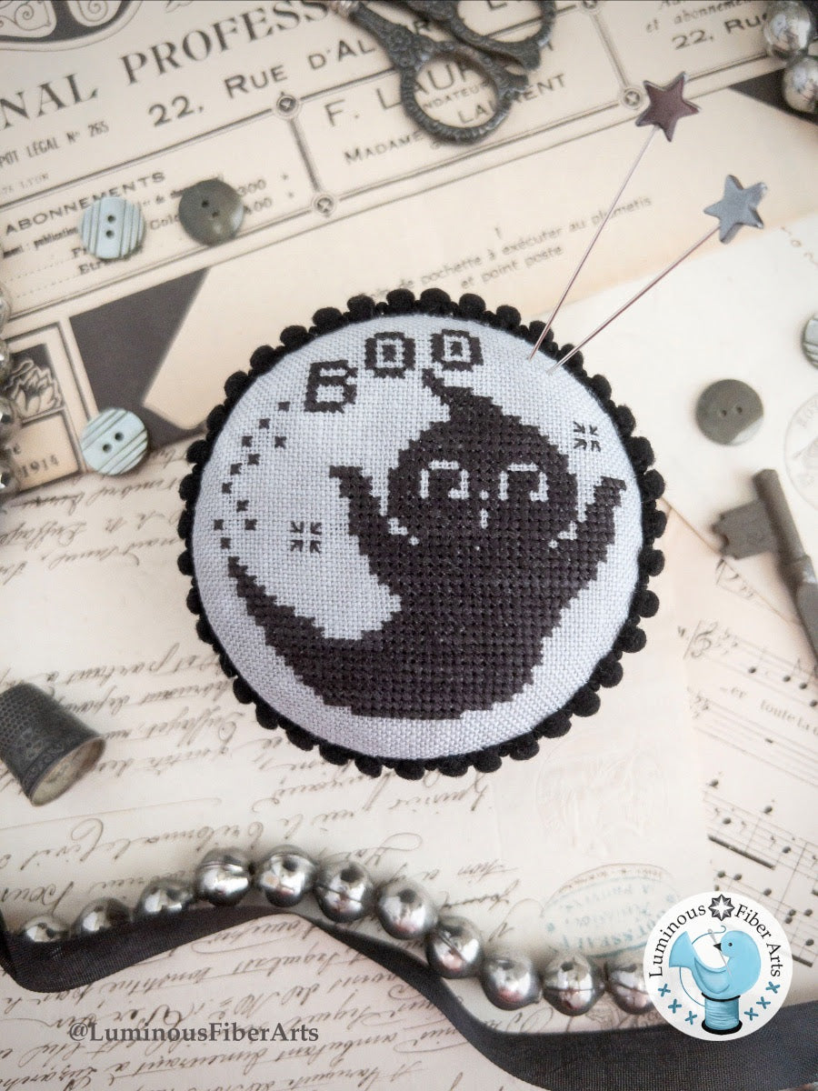 PREORDER Boo Pin Drum - Luminous Fiber Arts - Cross Stitch Pattern