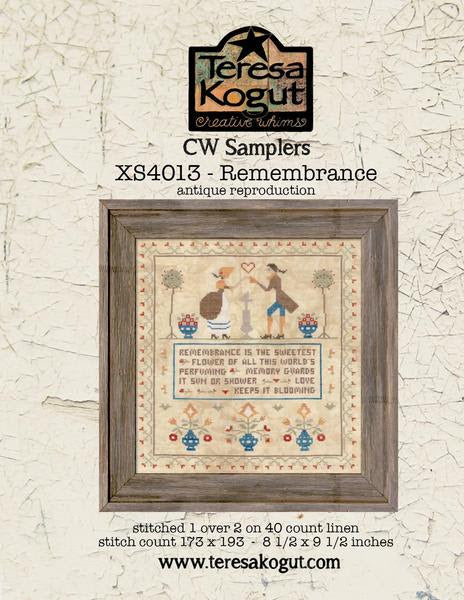 PRE-ORDER Remembrance - Teresa Kogut - Cross Stitch Pattern, Needlecraft Patterns, The Crafty Grimalkin - A Cross Stitch Store