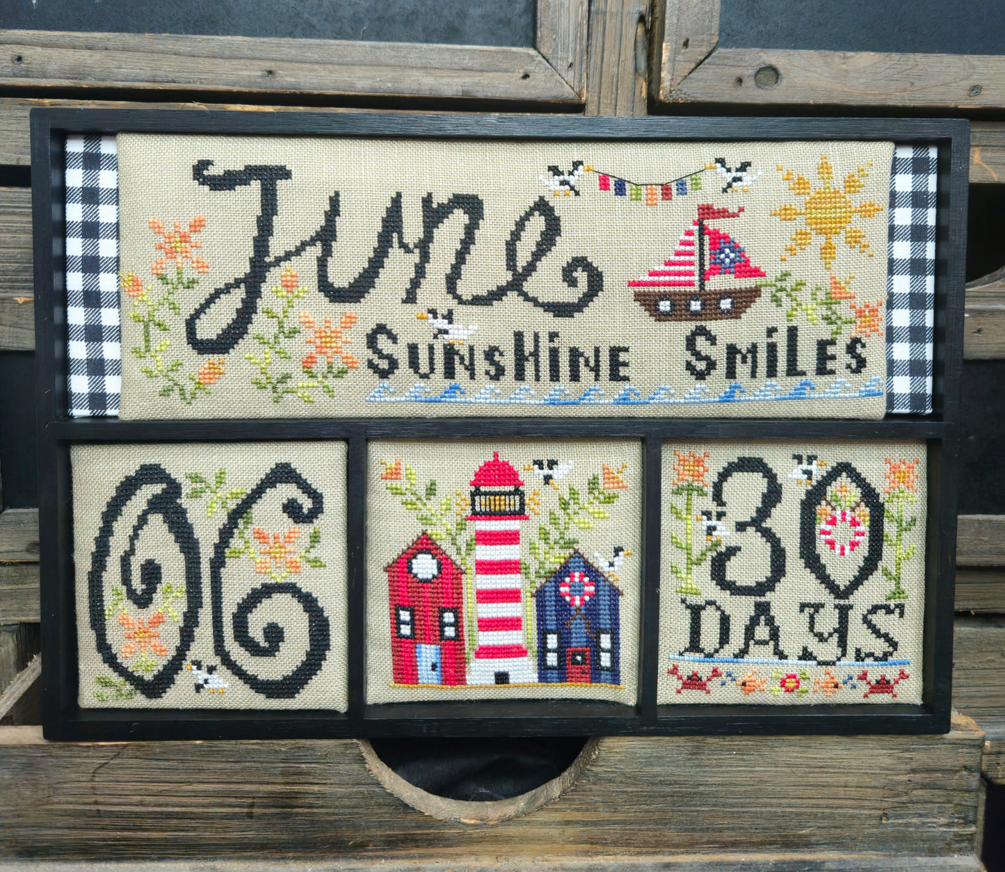 PREORDER June Sunshine Smiles - Quaint Rose Needearts - Cross Stitch Pattern, Needlecraft Patterns, The Crafty Grimalkin - A Cross Stitch Store