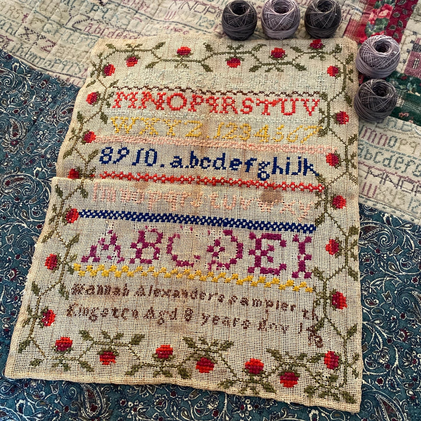 Hannah Alexander, A Sweet Little Sampler - Pansy Patch Quilts and Stitchery - Cross Stitch Pattern