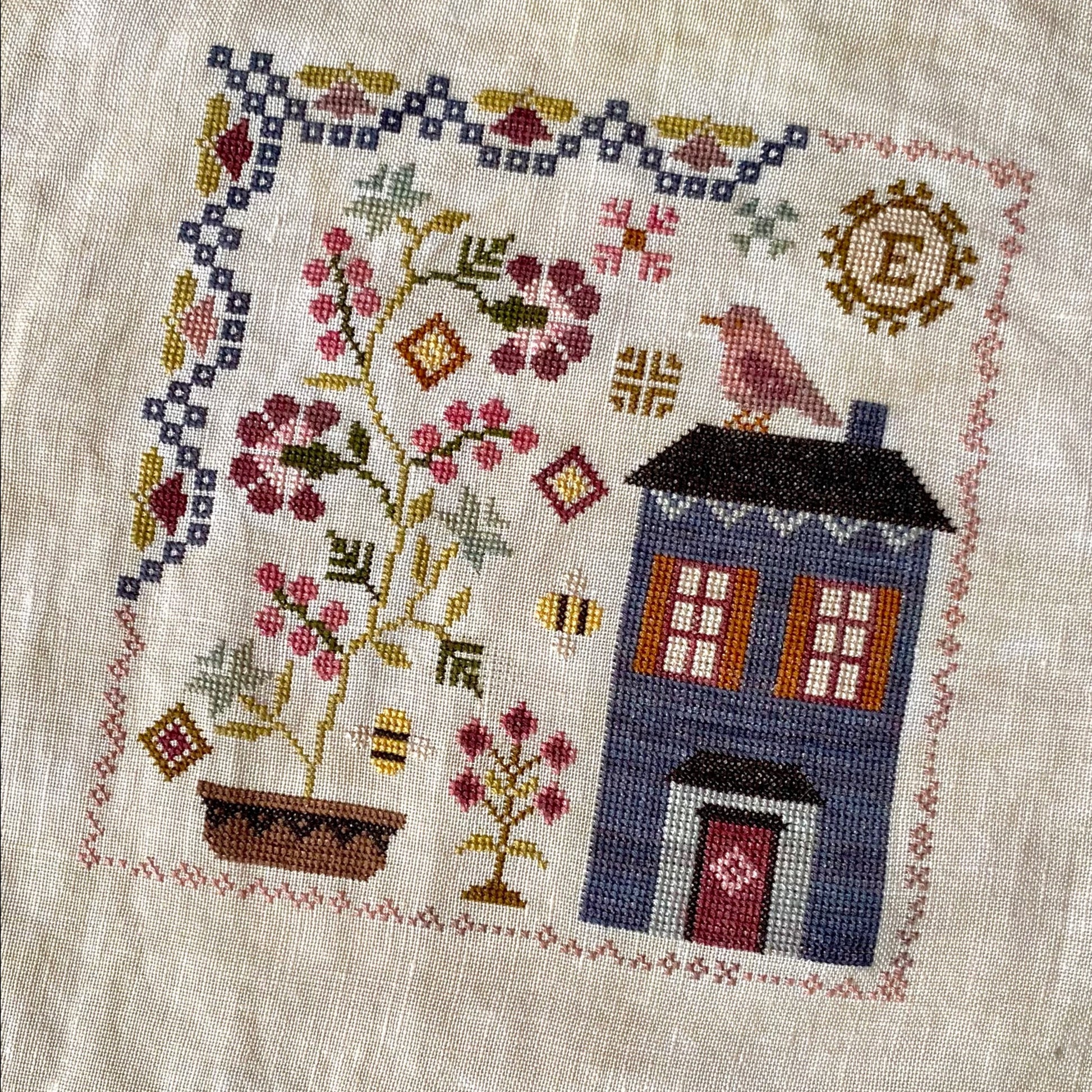 PRE-ORDER Bramble Cottage, Garden Series - Blueberry Ridge Design - Cross Stitch Pattern, Needlecraft Patterns, The Crafty Grimalkin - A Cross Stitch Store