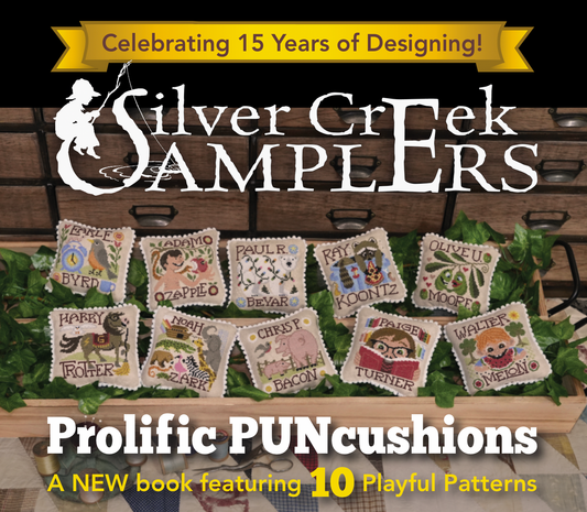 PRE-ORDER Prolific PUNcushions - Silver Creek Samplers - Cross Stitch Pattern, Needlecraft Patterns, Needlecraft Patterns, The Crafty Grimalkin - A Cross Stitch Store