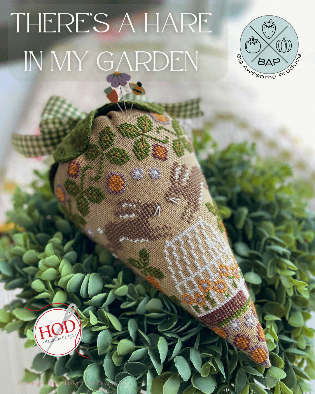 PREORDER There’s a Hare in My Garden - Hands on Design - Cross Stitch Pattern, Needlecraft Patterns, The Crafty Grimalkin - A Cross Stitch Store