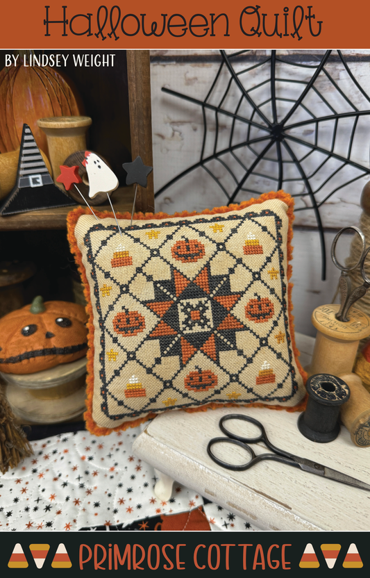 PREORDER Halloween Quilt - Primrose Cottage Stitches - Cross Stitch Pattern, Needlecraft Patterns, Needlecraft Patterns, The Crafty Grimalkin - A Cross Stitch Store