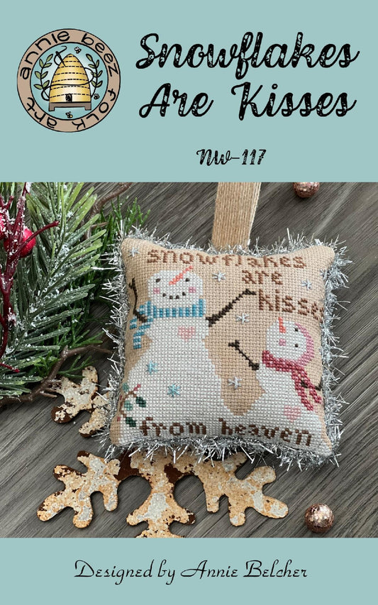 PREORDER Snowflakes Are Kisses From Heaven - Annie Beez - Cross Stitch Pattern, Needlecraft Patterns, The Crafty Grimalkin - A Cross Stitch Store