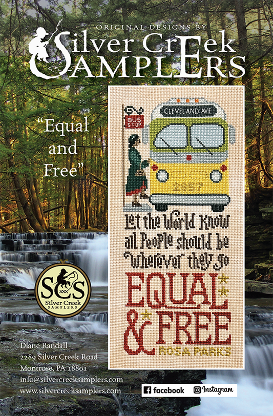 PREORDER Equal and Free - Silver Creek Samplers - Cross Stitch Pattern, Needlecraft Patterns, The Crafty Grimalkin - A Cross Stitch Store