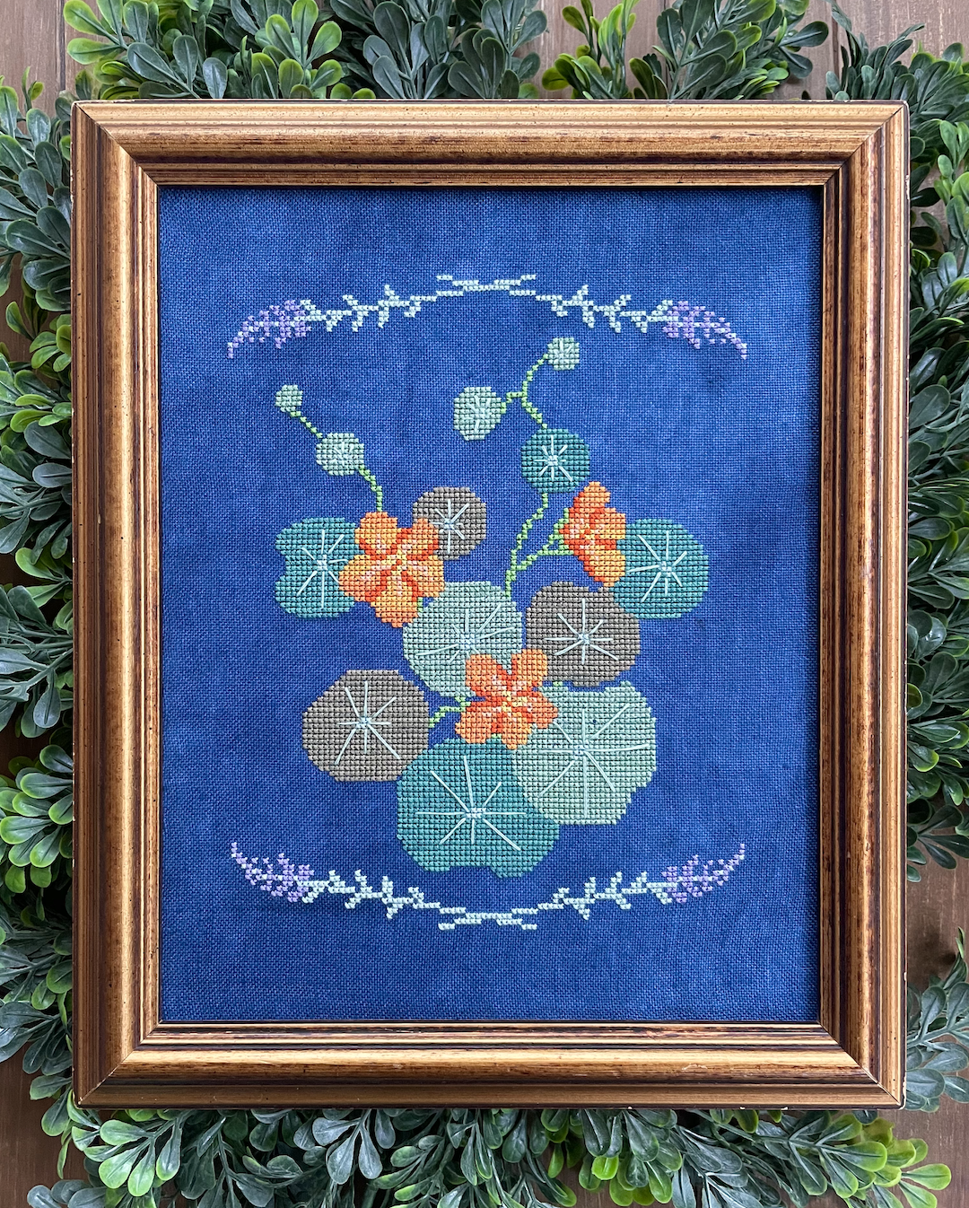 PREORDER Botanical Study No. 3: Nasturtiums - Petal Pusher - Cross Stitch Pattern, Needlecraft Patterns, The Crafty Grimalkin - A Cross Stitch Store