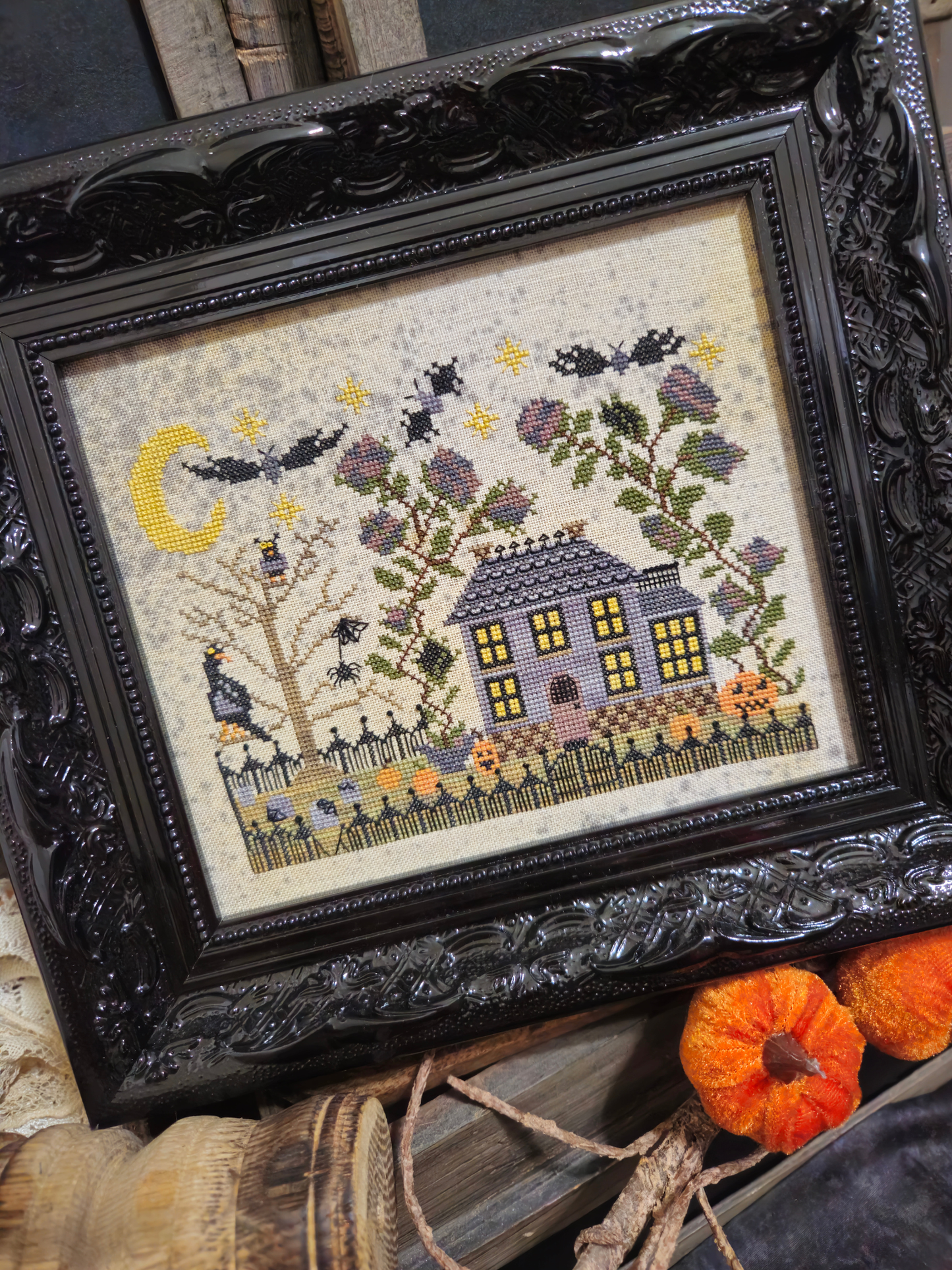 Spooky Mansion - Quaint Rose NeedleArts - Cross Stitch Pattern