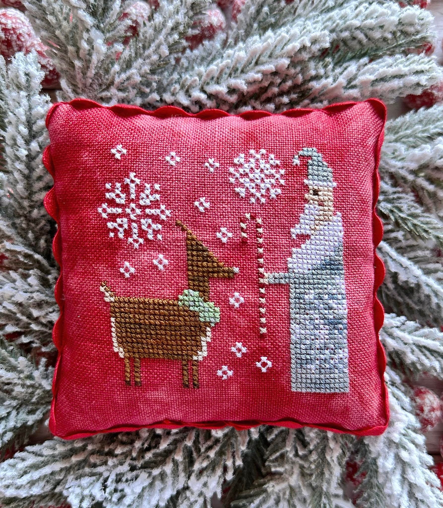 PREORDER Santa Deer - Lucy Beam - Cross Stitch Pattern, Needlecraft Patterns, The Crafty Grimalkin - A Cross Stitch Store