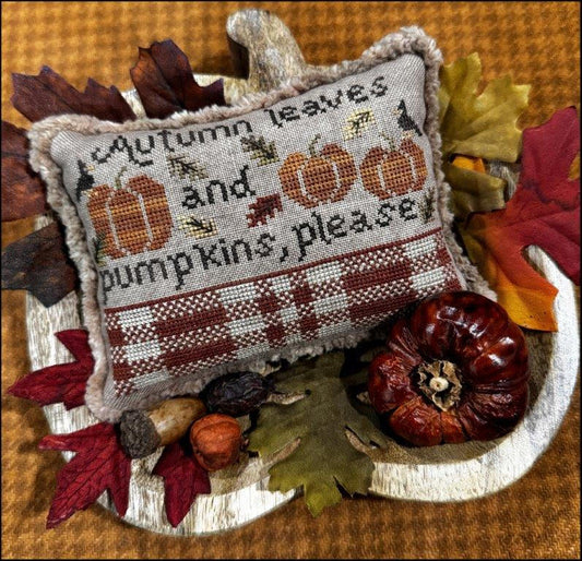 Autumn Leaves and Pumpkins, Please - The Scarlett House - Cross Stitch Pattern