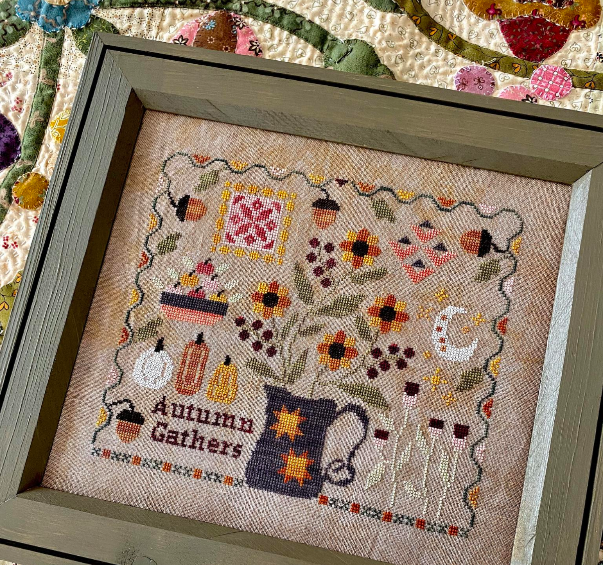 PREORDER Autumn Gathers - Blueberry Ridge Designs - Cross Stitch Pattern, Needlecraft Patterns, The Crafty Grimalkin - A Cross Stitch Store