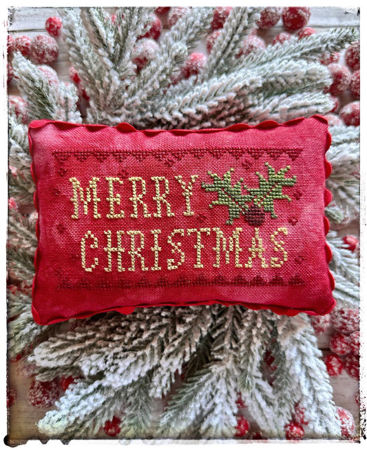 PREORDER Merry Christmas Holly - Lucy Beam - Cross Stitch Pattern, Needlecraft Patterns, The Crafty Grimalkin - A Cross Stitch Store