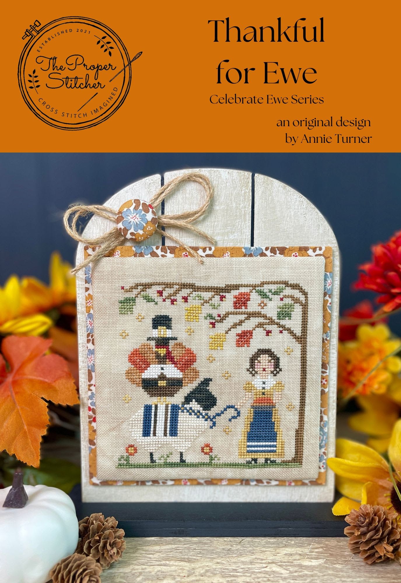 Thankful for Ewe - The Proper Stitcher - Cross Stitch Pattern