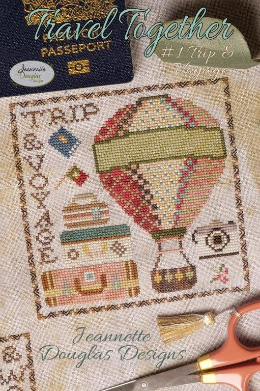 PREORDER #1 Trip and Voyage, Travel Together Series - Jeannette Douglas - Cross Stitch Pattern, Needlecraft Patterns, The Crafty Grimalkin - A Cross Stitch Store