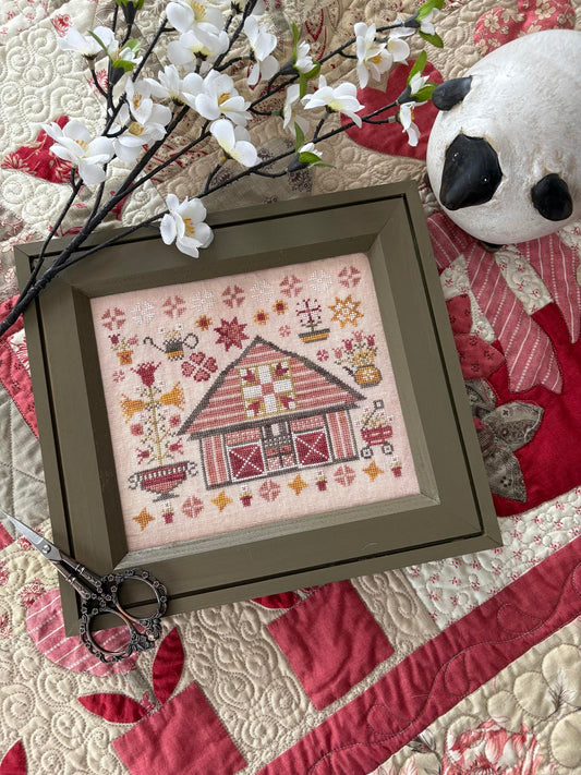 PREORDER Spring Quilt Barn - Pansy Patch - Cross Stitch Pattern, Needlecraft Patterns, The Crafty Grimalkin - A Cross Stitch Store