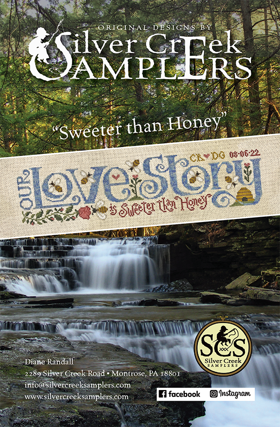 PREORDER Sweeter than Honey - Silver Creek Samplers - Cross Stitch Pattern, Needlecraft Patterns, The Crafty Grimalkin - A Cross Stitch Store