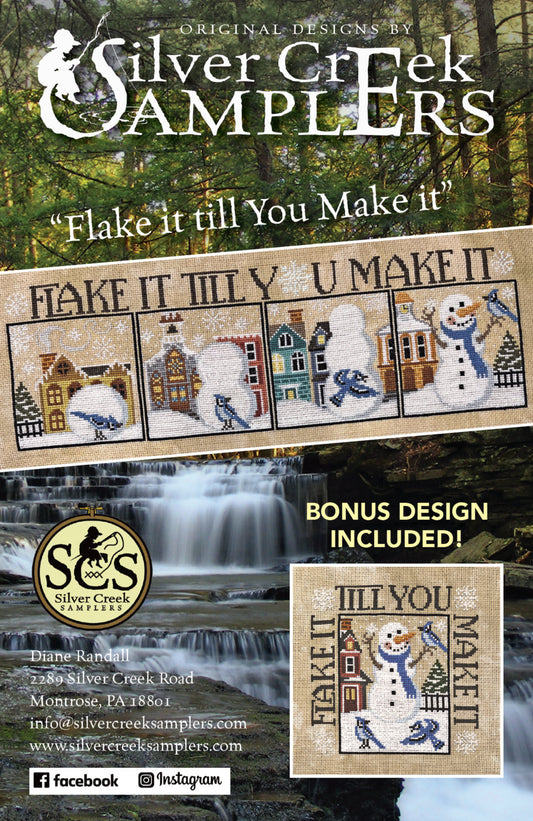 PREORDER Flake it till You Make it - Silver Creek Samplers - Cross Stitch Pattern, Needlecraft Patterns, The Crafty Grimalkin - A Cross Stitch Store